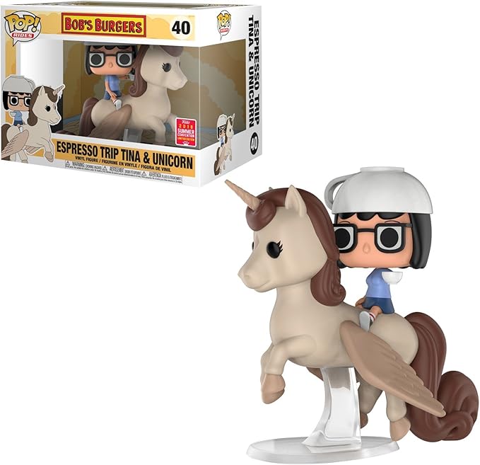 POP! Rides Bob's Burgers #40 Espresso Trip Tina & Unicorn - Funko 2018 San Diego Comic Con (SDCC) Limited Edition