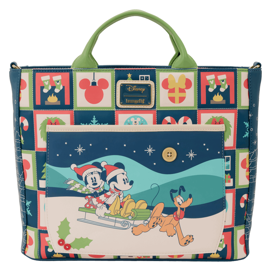 Disney - Mickey & Minnie Holiday Convertible Tote Bag