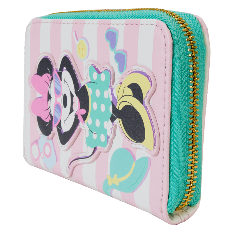 Minnie Mouse Vacation Style Poolside Zip Around Wallet