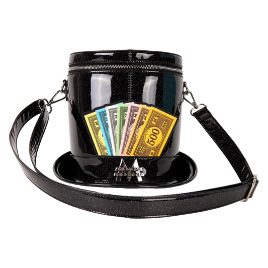 Monopoly 90th - Top Hat Glitter Figural Crossbody Bag