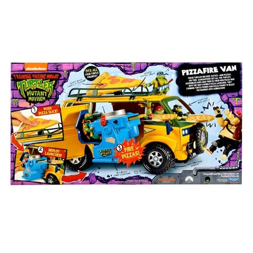 Teenage Mutant Ninja Turtles: Mutant Mayhem Movie PizzaFire Van with Pizza Throwing Action Vehicle