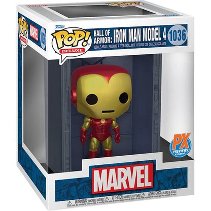 Marvel Iron Man Hall of Armor Iron Man Model 4 Deluxe Funko Pop! Vinyl Figure #1036 - Previews Exclusive