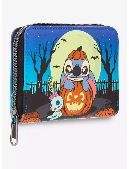Stitch Pumpkin Glow-In-The-Dark Loungefly Wallet