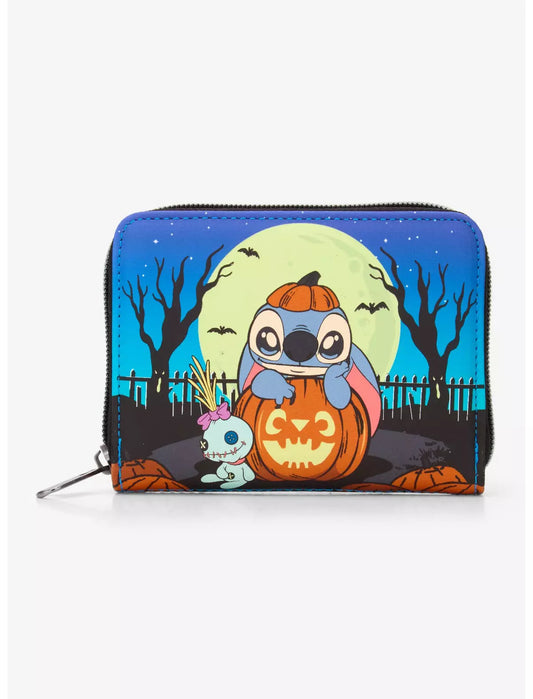 Stitch Pumpkin Glow-In-The-Dark Loungefly Wallet