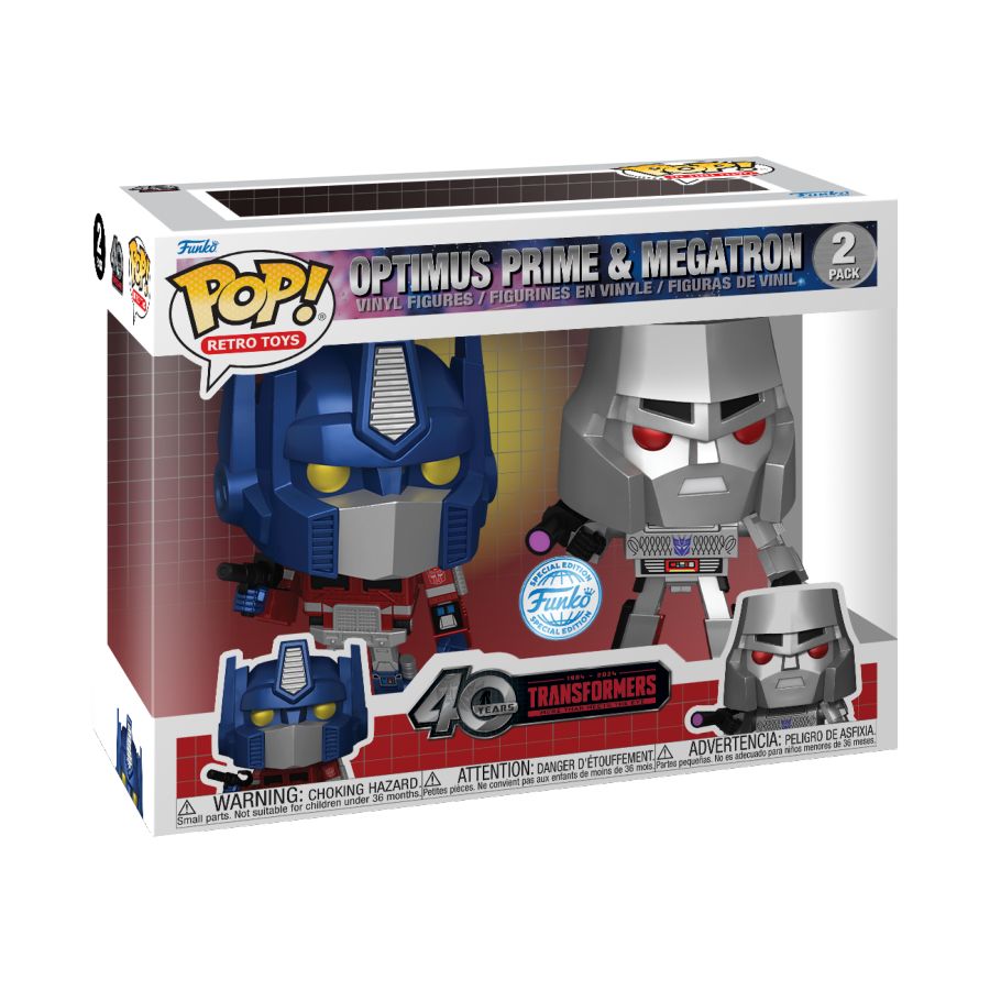 Transformers: G1 - Optimus Prime & Megatron US Exclusive Metallic Pop! Vinyl 2 -Pack