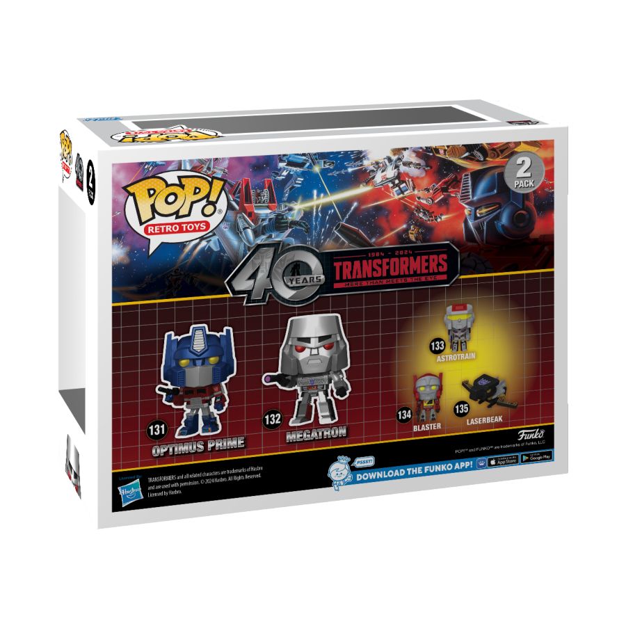 Transformers: G1 - Optimus Prime & Megatron US Exclusive Metallic Pop! Vinyl 2 -Pack