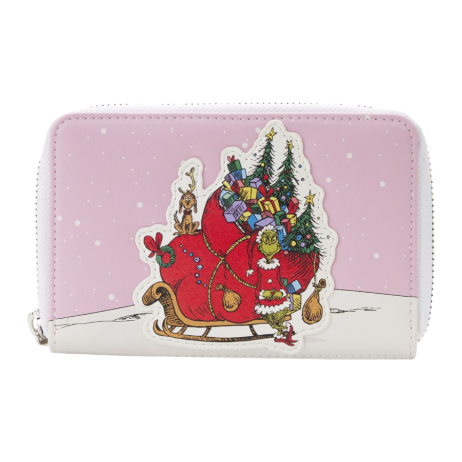 Dr Seuss - The Grinch Sleigh Zip Around Purse