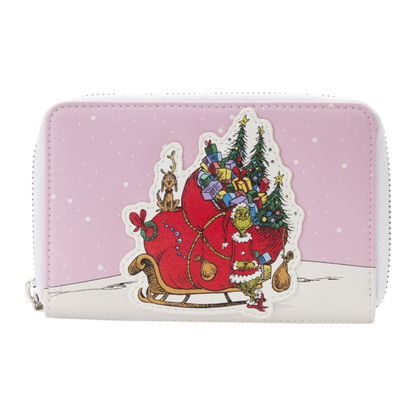 Dr Seuss - The Grinch Sleigh Zip Around Purse