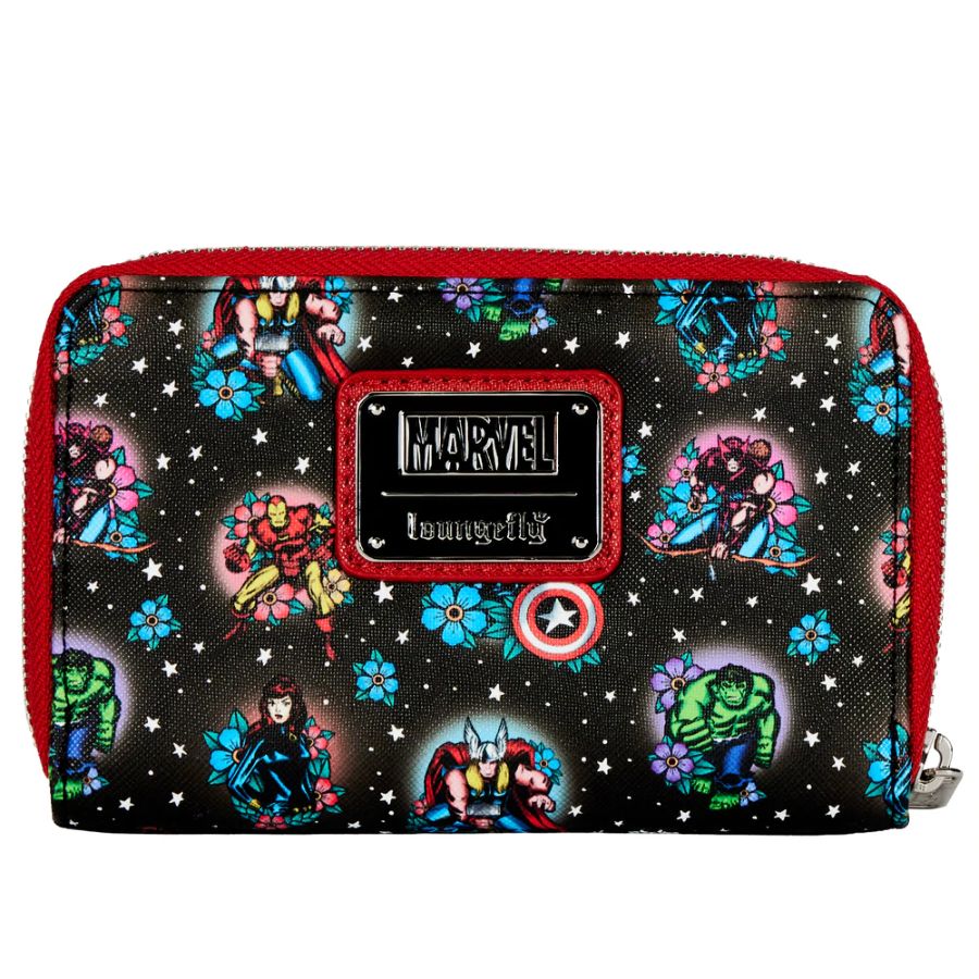 Marvel Comics - Avengers Floral Tattoo Zip Purse