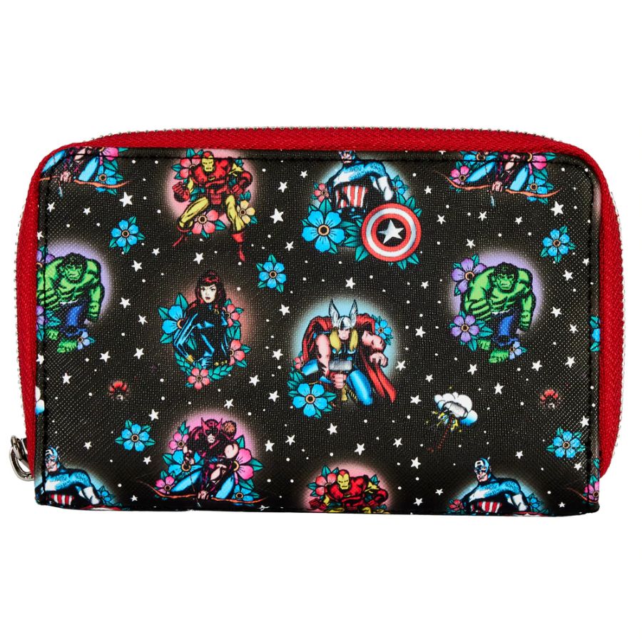 Marvel Comics - Avengers Floral Tattoo Zip Purse