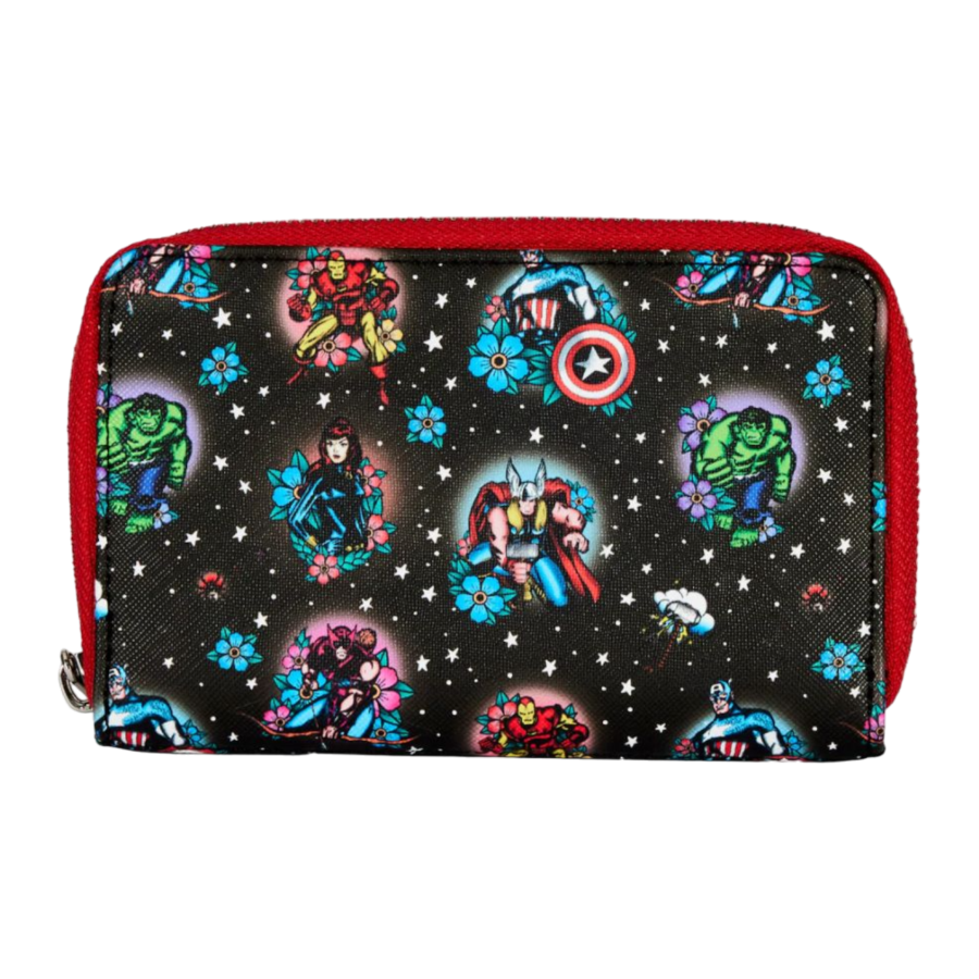 Marvel Comics - Avengers Floral Tattoo Zip Purse