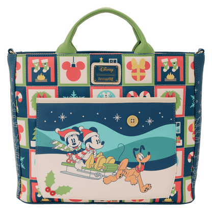 Disney - Mickey & Minnie Holiday Convertible Tote Bag