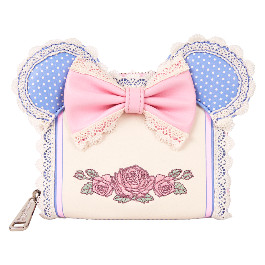 Disney - Minnie Floral & Lace Ears Zip Around Wallet
