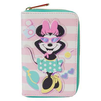 Minnie Mouse Vacation Style Poolside Zip Around Wallet
