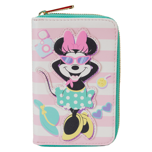 Minnie Mouse Vacation Style Poolside Zip Around Wallet