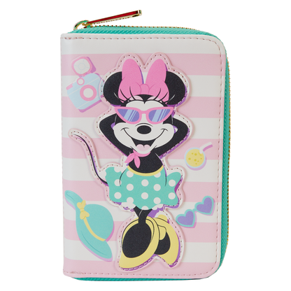 Minnie Mouse Vacation Style Poolside Zip Around Wallet