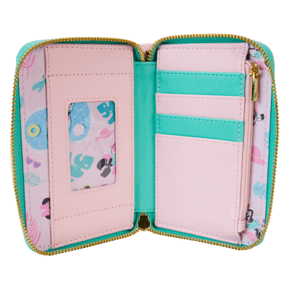 Minnie Mouse Vacation Style Poolside Zip Around Wallet