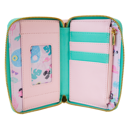 Minnie Mouse Vacation Style Poolside Zip Around Wallet