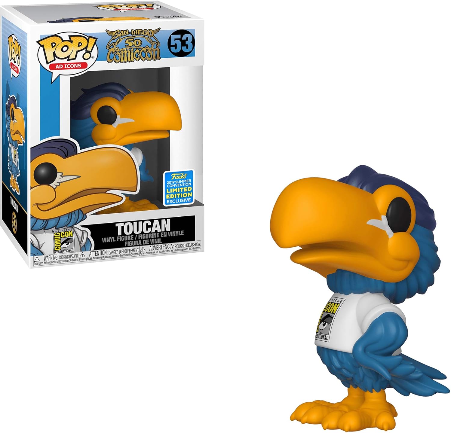 Ad Icons San Diego Comic Con 50 Toucan Summer Convention Funko Exclusive Figure #53 - POP! Icons