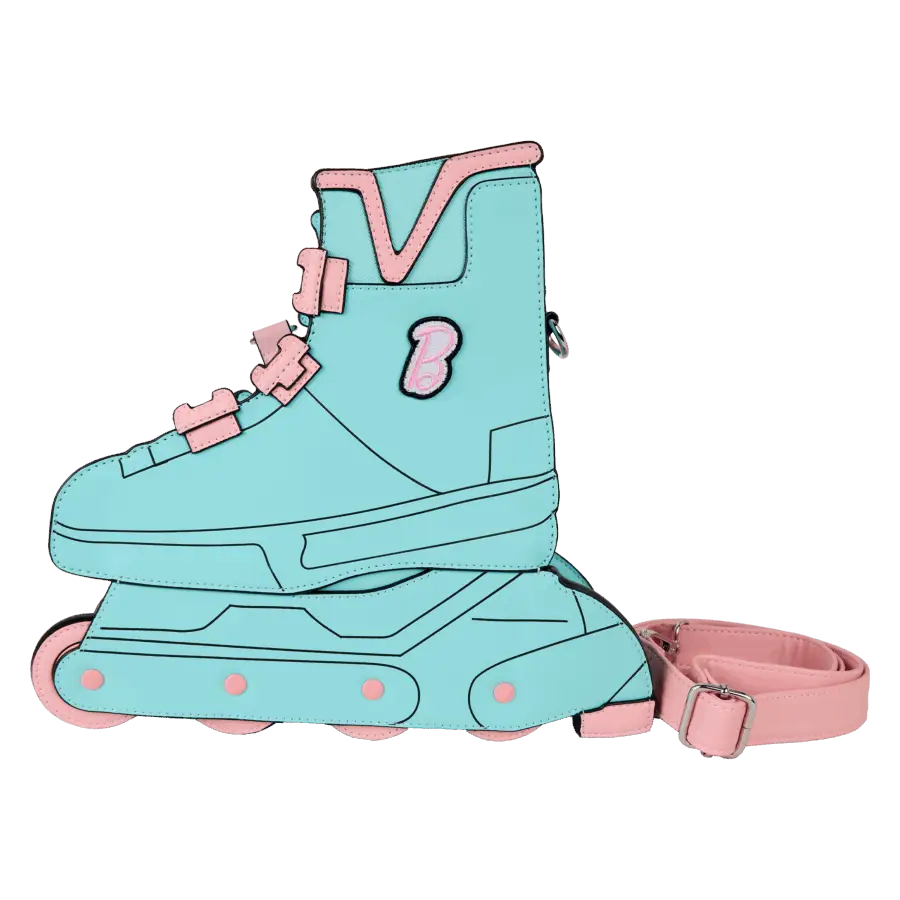 Barbie - Classic Barbie Figural Skate Crossbody Bag with Moving Wheels