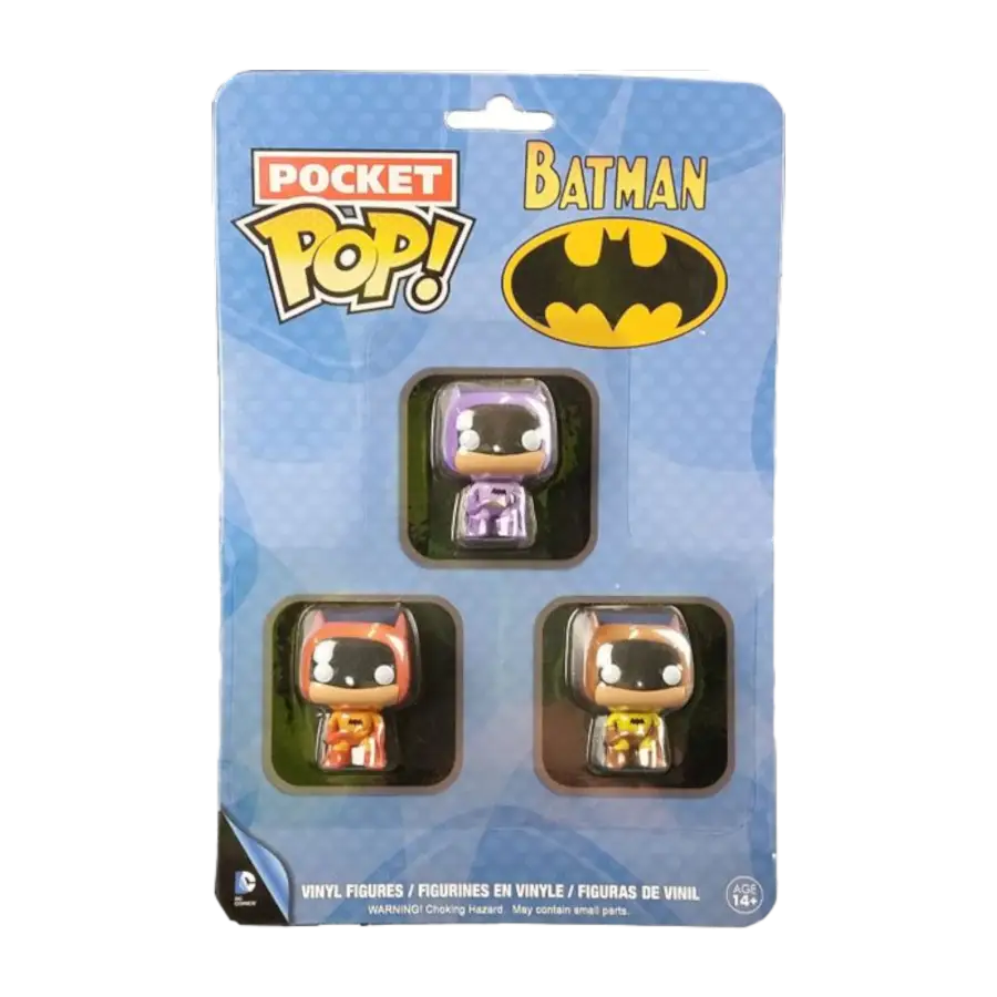 Batman (comics) - Brown, Purple & Orange US Exclusive Pocket Pop! 3 Pack