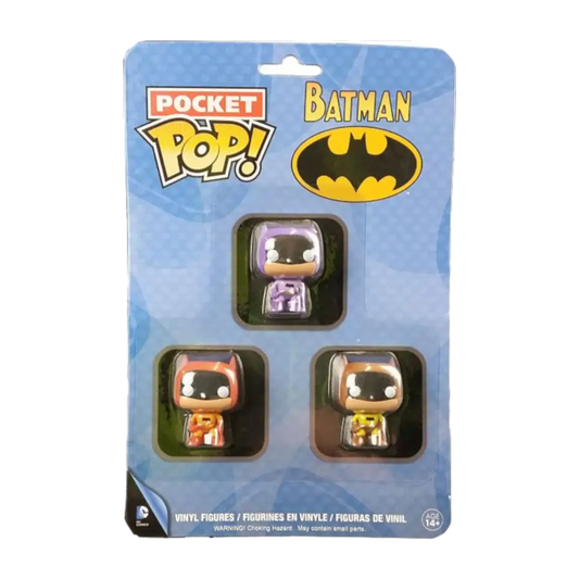 Batman (comics) - Brown, Purple & Orange US Exclusive Pocket Pop! 3 Pack