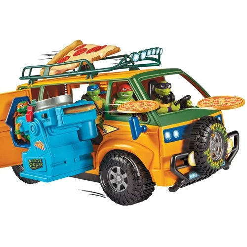 Teenage Mutant Ninja Turtles: Mutant Mayhem Movie PizzaFire Van with Pizza Throwing Action Vehicle