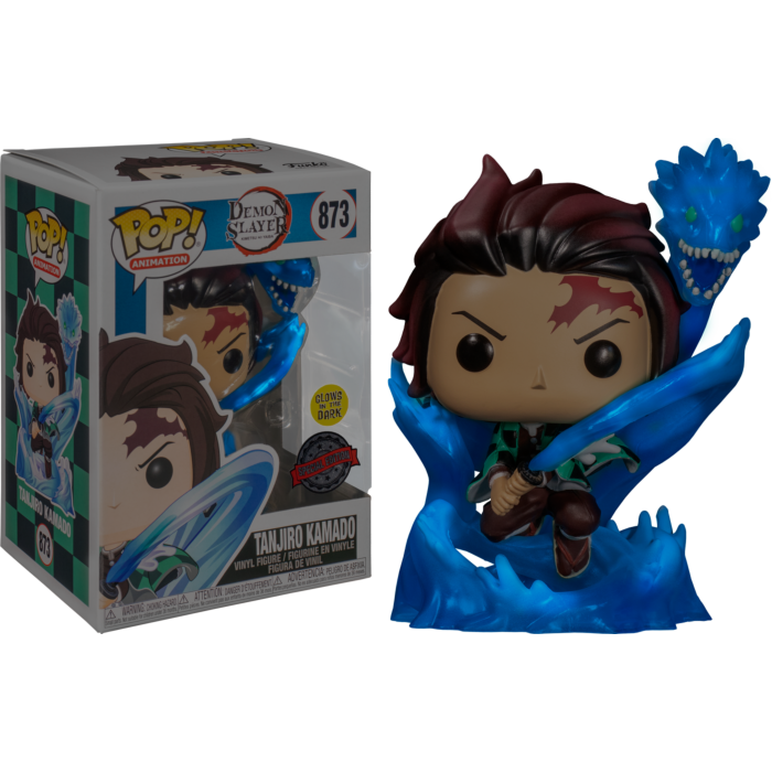 Demon Slayer - Tanjiro with Dragon Translucent Glow in the Dark Pop! Vinyl - Animation