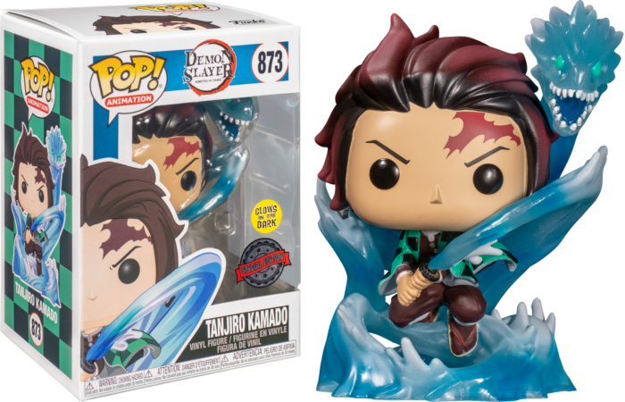 Demon Slayer - Tanjiro with Dragon Translucent Glow in the Dark Pop! Vinyl - Animation