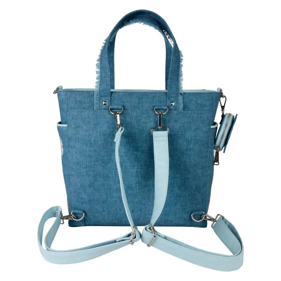 Disney - Dogs & Cats Faux Denim Convertible Tote Bag with Coin Bag