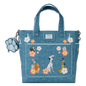 Disney - Dogs & Cats Faux Denim Convertible Tote Bag with Coin Bag