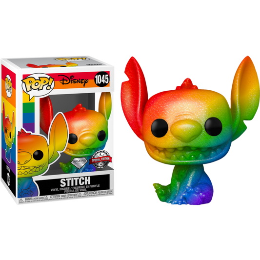 Disney - Lilo & Stitch - Stitch Rainbow Pride 2021 Diamond Glitter Pop! Vinyl - Animation