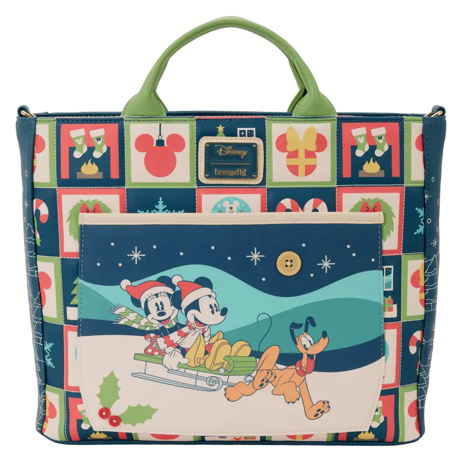 Disney - Mickey & Minnie Holiday Convertible Tote Bag