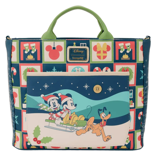 Disney - Mickey & Minnie Holiday Convertible Tote Bag