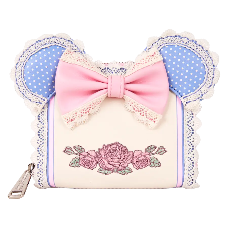 Disney - Minnie Floral & Lace Ears Zip Around Wallet