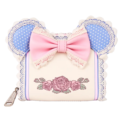 Disney - Minnie Floral & Lace Ears Zip Around Wallet
