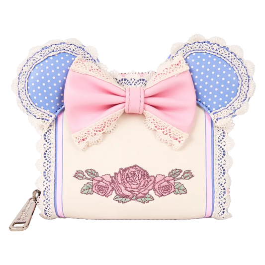 Disney - Minnie Floral & Lace Ears Zip Around Wallet