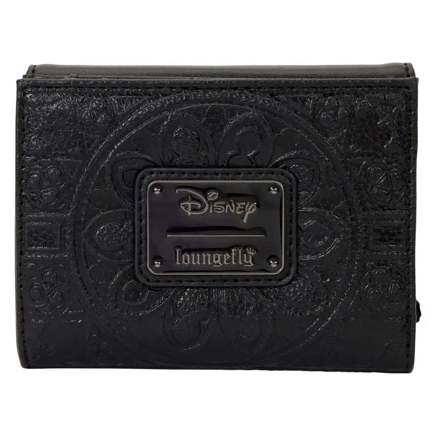 Disney Villains - Black Faux Leather with Velvet Trim Tri-Fold Wallet