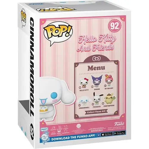 Hello Kitty and Friends Cinnamoroll with Dessert Funko Pop! Vinyl Figure #92 - Storybook Swag