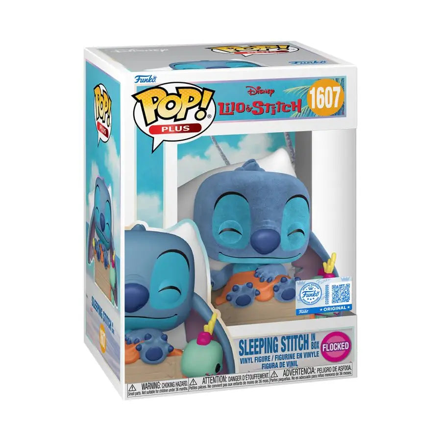 Lilo & Stitch - Sleeping Stitch in Box US Exclusive Flocked Pop! Plus