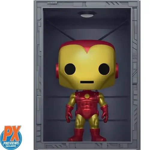 Marvel Iron Man Hall of Armor Iron Man Model 4 Deluxe Funko Pop! Vinyl Figure #1036 - Previews Exclusive - Storybook Swag