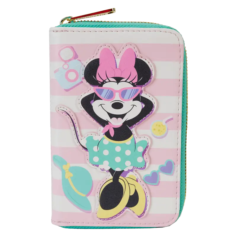 Minnie Mouse Vacation Style Poolside Zip Around Wallet