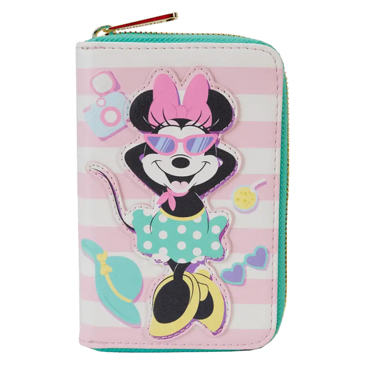 Minnie Mouse Vacation Style Poolside Zip Around Wallet