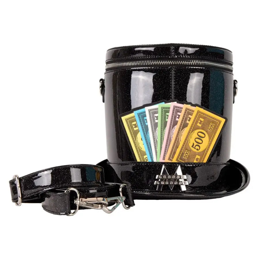 Monopoly 90th - Top Hat Glitter Figural Crossbody Bag