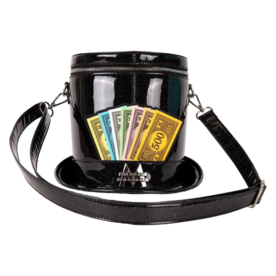 Monopoly 90th - Top Hat Glitter Figural Crossbody Bag