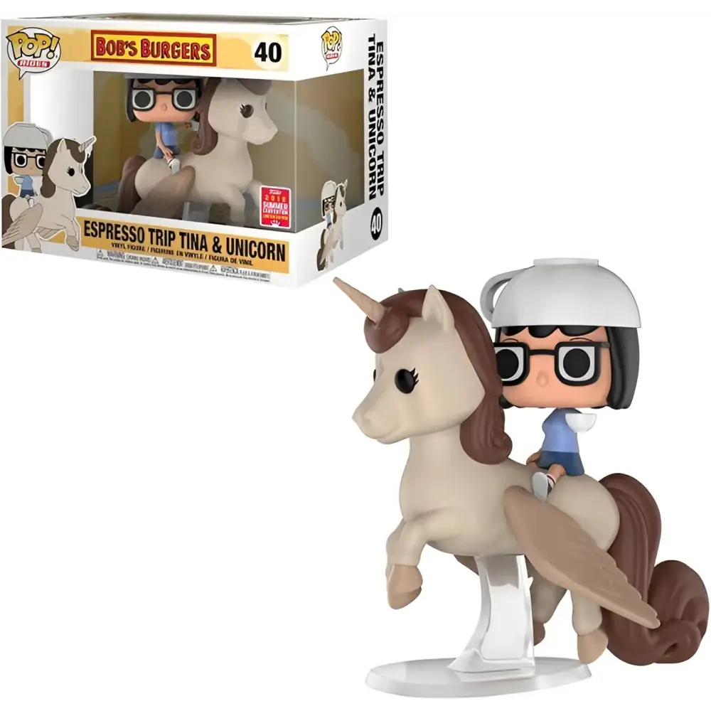 POP! Rides Bob's Burgers #40 Espresso Trip Tina & Unicorn - Funko 2018 San Diego Comic Con (SDCC) Limited Edition