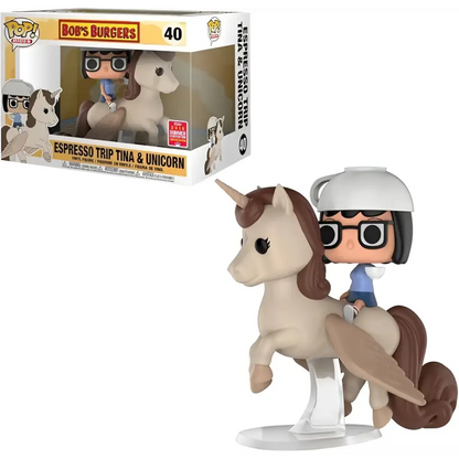 POP! Rides Bob's Burgers #40 Espresso Trip Tina & Unicorn - Funko 2018 San Diego Comic Con (SDCC) Limited Edition