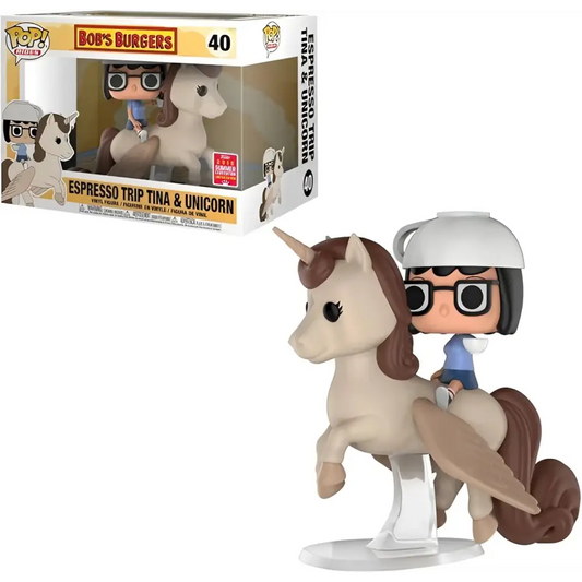 POP! Rides Bob's Burgers #40 Espresso Trip Tina & Unicorn - Funko 2018 San Diego Comic Con (SDCC) Limited Edition