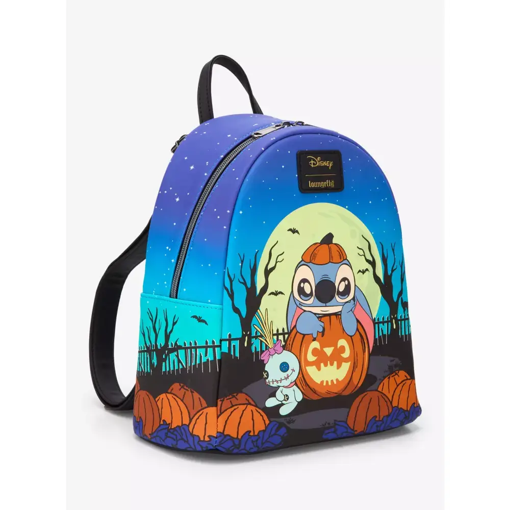 Stitch Pumpkin Glow-In-The-Dark Loungefly Mini Backpack
