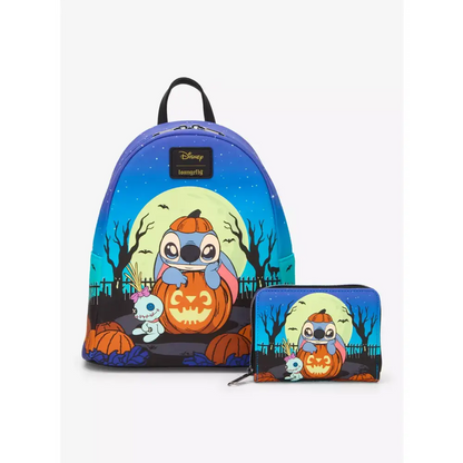 Stitch Pumpkin Glow-In-The-Dark Loungefly Mini Backpack
